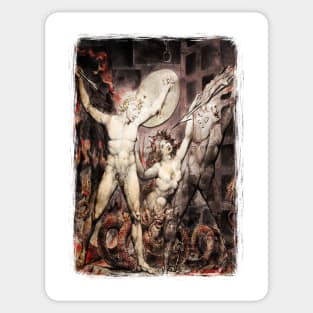 Satan, Sin, and Death - William Blake Sticker